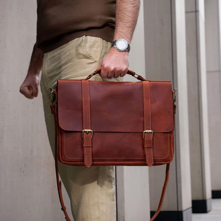 Classic Leather Messenger product